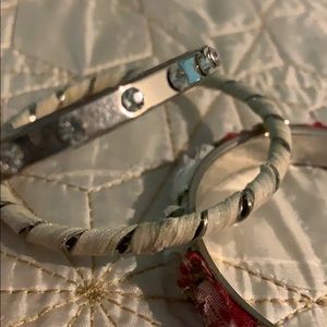 3 unique bracelets in silver - bangles